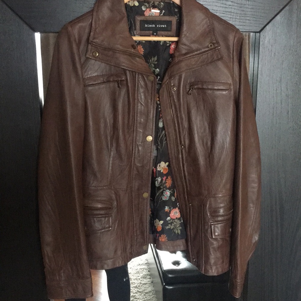 Wilson’s Dark Brown Genuine Leather Jacket